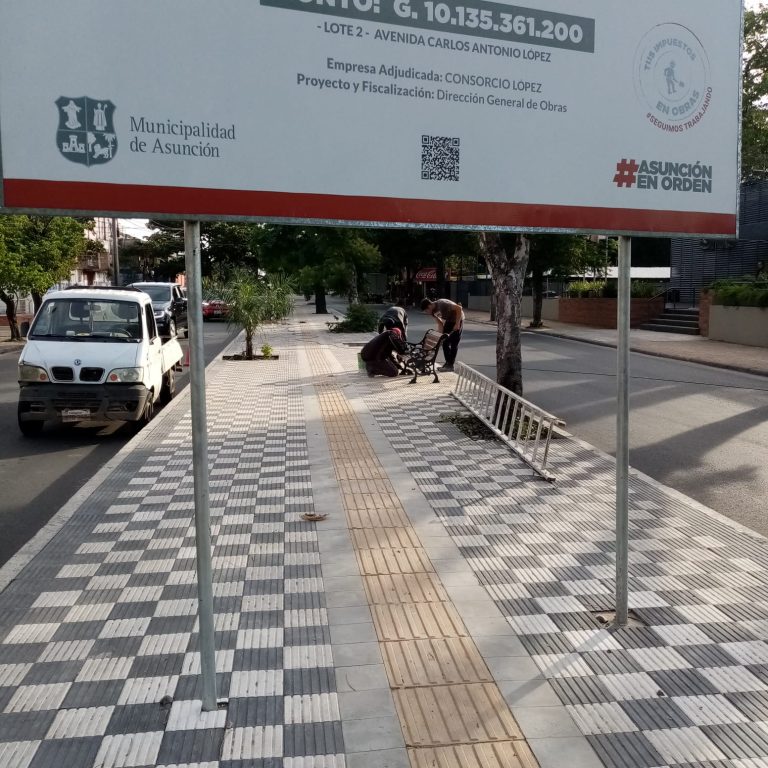 Avenida Carlos Antonio López, en toda su extensión, cuenta con carpeta asfáltica, badenes y planchas de hormigón hidráulico en  dársenas